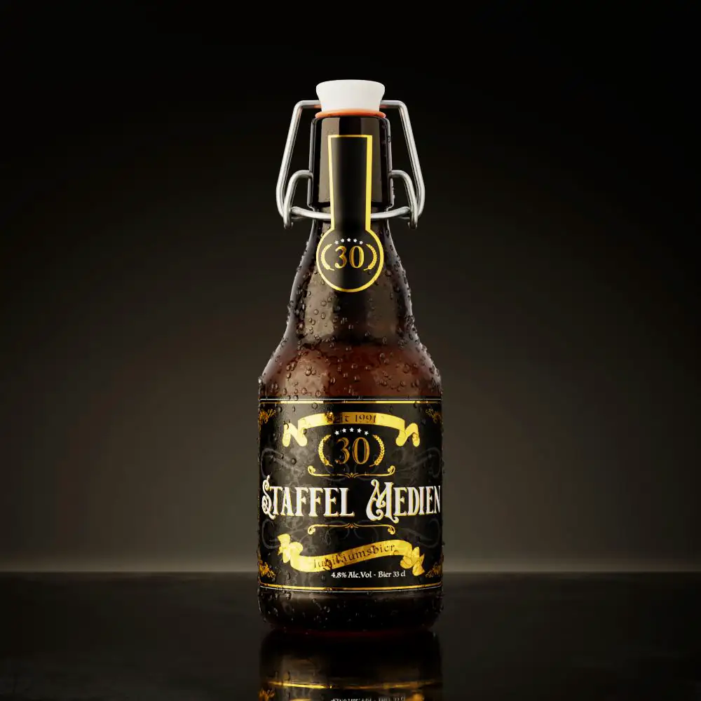 Staffel Medien AG 30 Jahre Jubiläum Bieretikettendesign