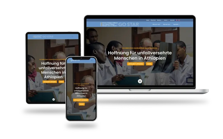 Webseiten erstellen für Go Star Stiftung